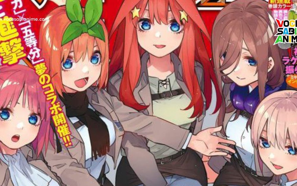 Capa da Bessatsu Shonen Magazine traz Colab de Gotoubun e Shingeki