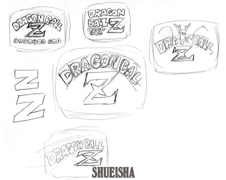 Os Rascunhos da Logo de Dragon Ball Z
