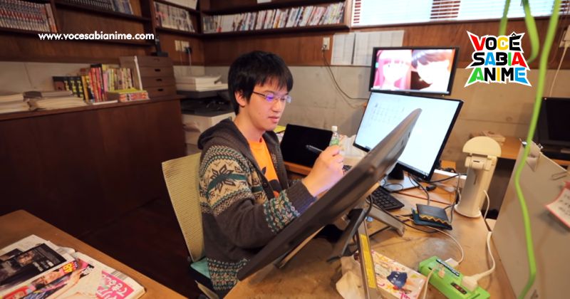 Kanojo Okarishimasu - Conheça o Autor, seu local de Trabalho e vida diária