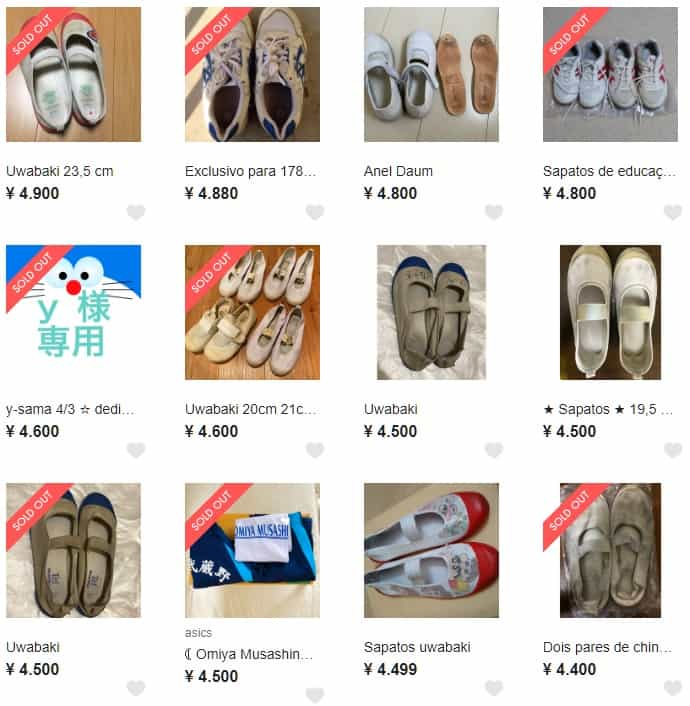 Sapatos Usados de Colegiais são Vendidos a preços bem altos online 2