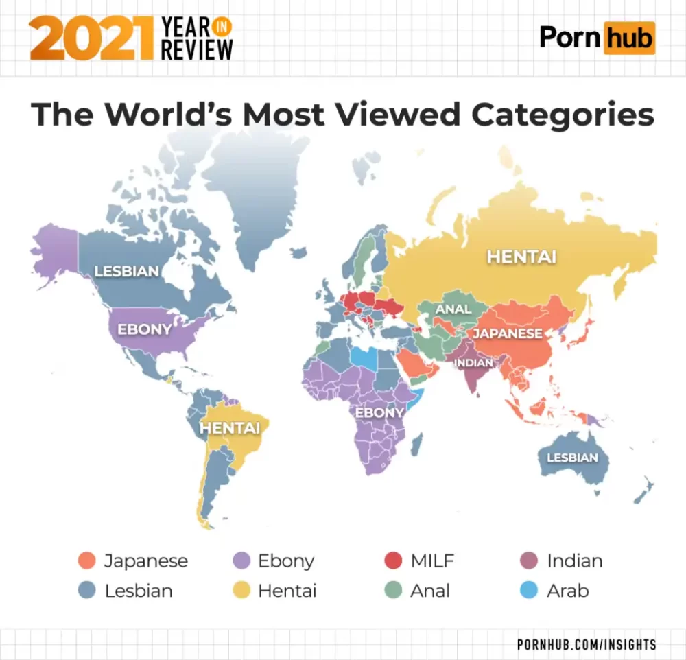 Hentai foi o termo Mais buscado no Pornhub em 2021 2
