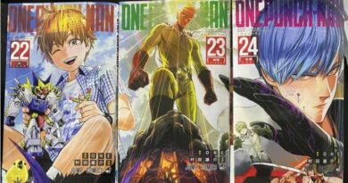 Capas de One Punch Man volumes 22, 23 e 24 formam Ilustração