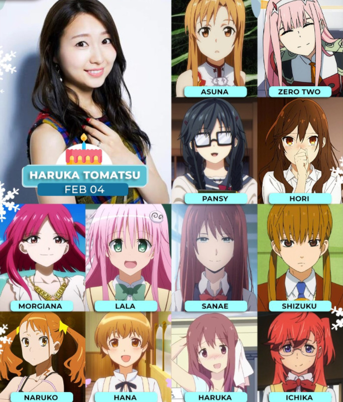 Haruka Tomatsu Personagens