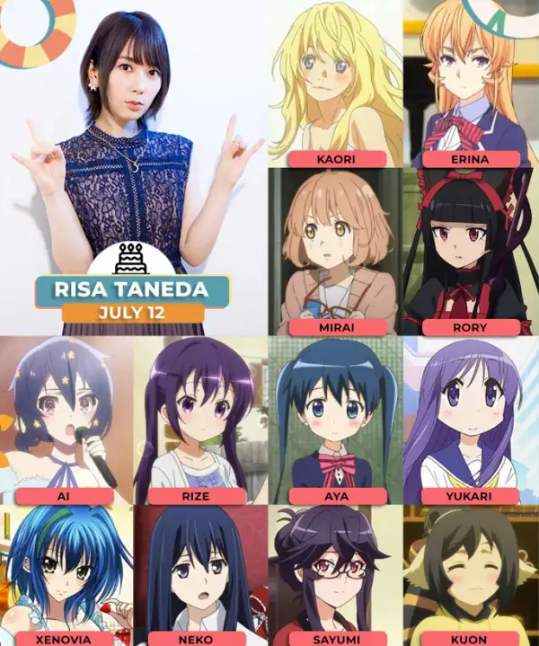 Risa Taneda Personagens