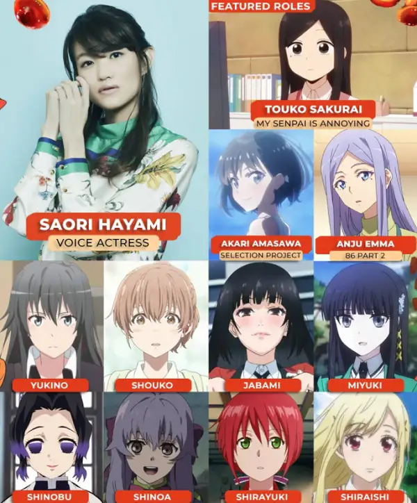 Saori Hayami Personagens