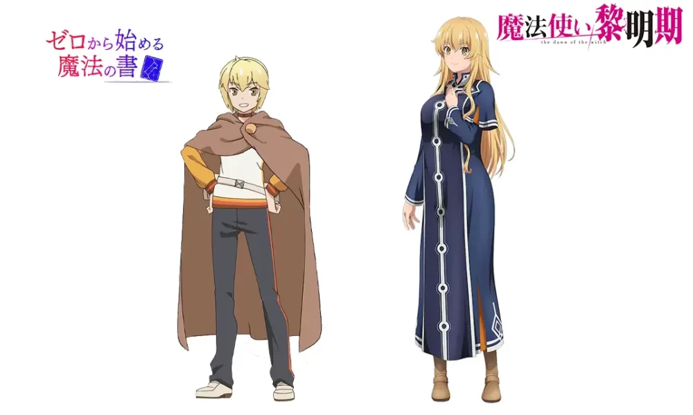 Comparação de Designs dos Personagens de Zero Kara Hajimeru e Mahoutsukai Reimeiki