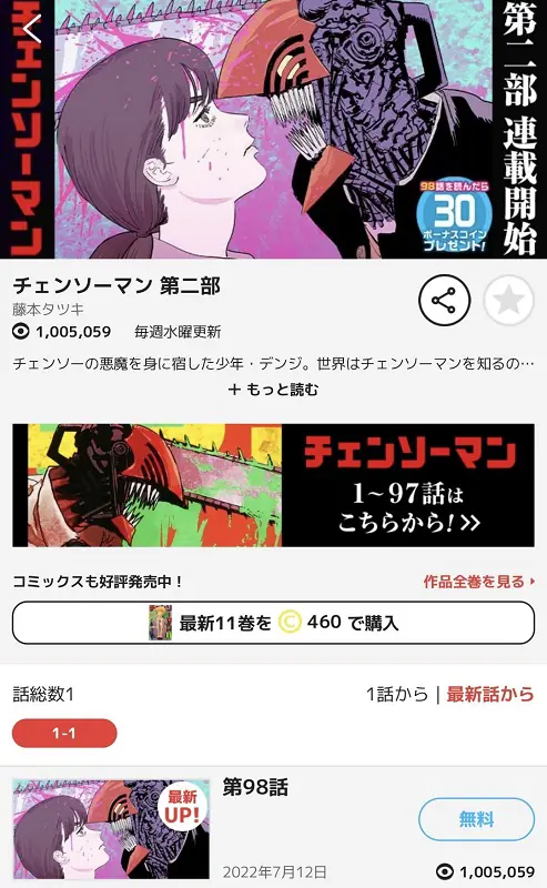 Chapter 1 of Chainsaw Man Part 2 Reaches 1 Million Views in Japan