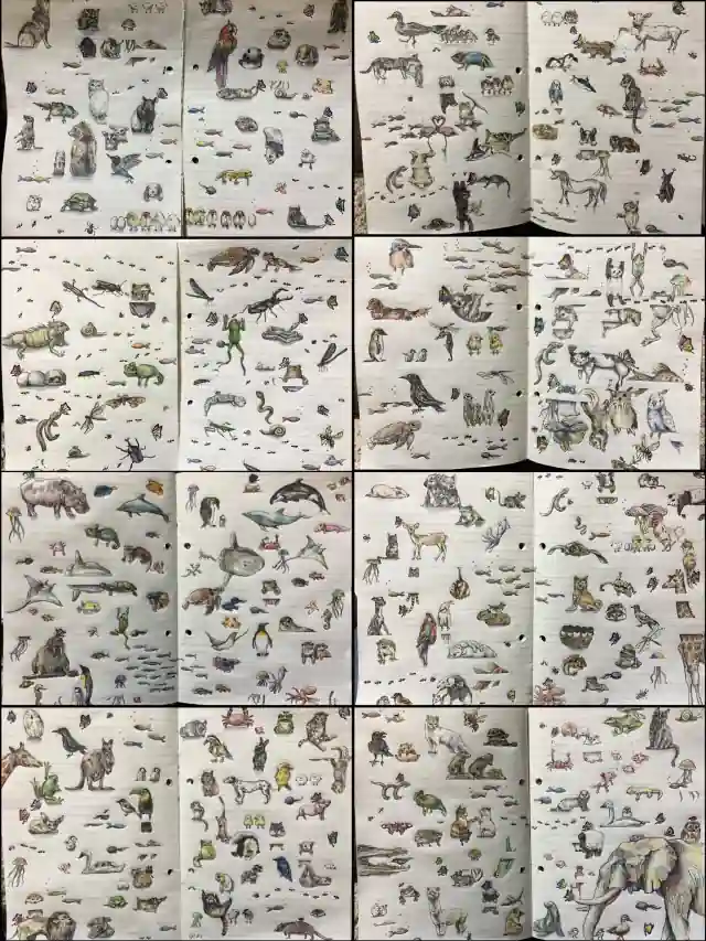 artista japonesa desenha 22 mil animais