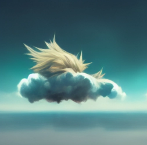 This is how an AI drew Cloud from Final Fantasy 7