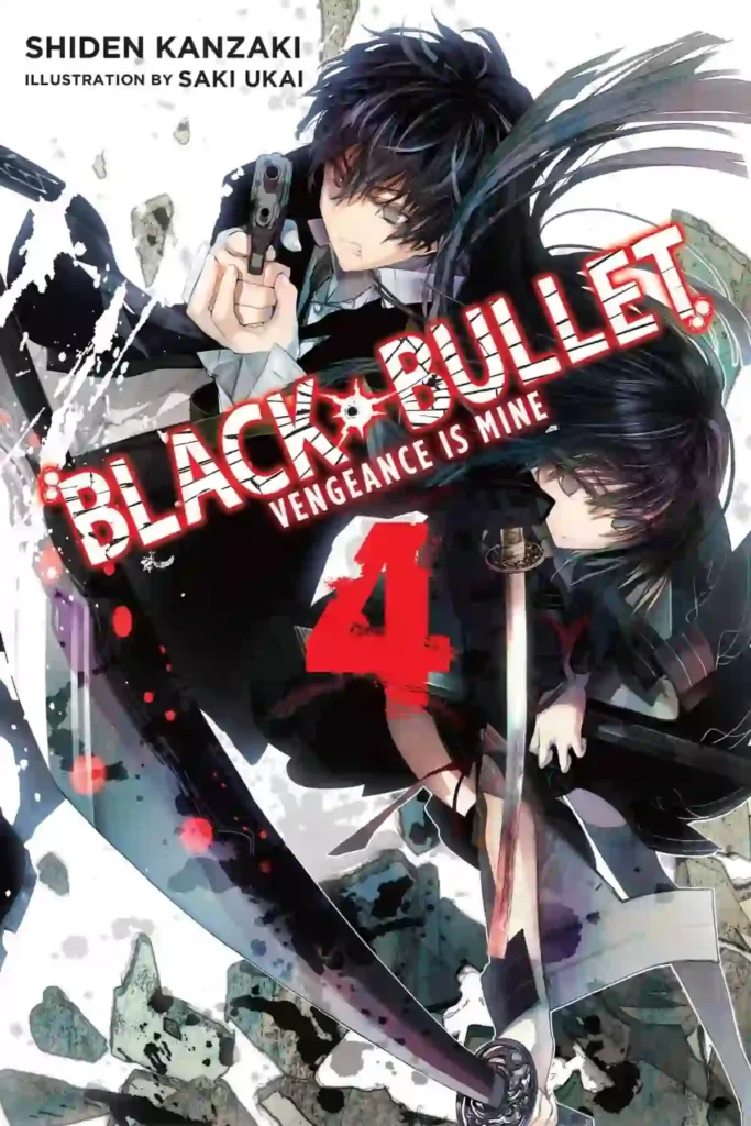 Capa do volume 4 da light novel de Black Bullet Black Bullet light novel volume 4