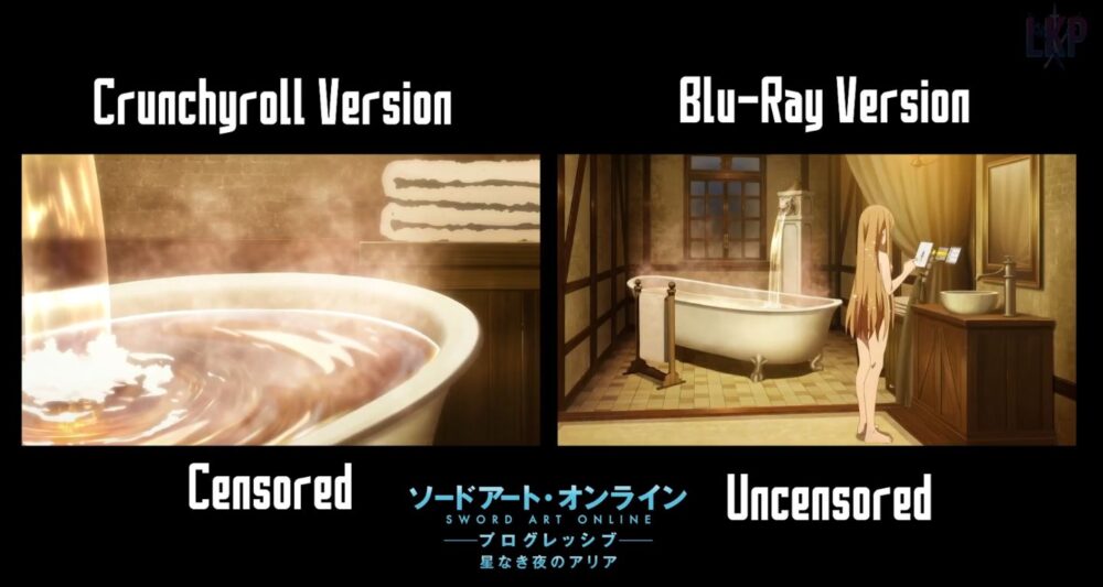 Crunchyroll censurou Cena do banho da Asuna em SAO: Progressive 5