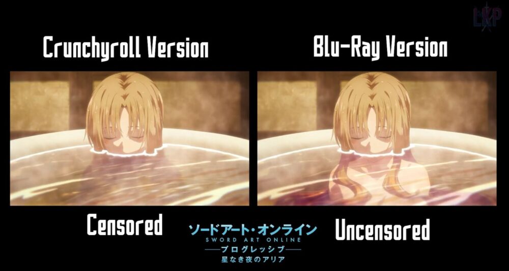 Crunchyroll censored Asuna bath scene in SAO Progressive
