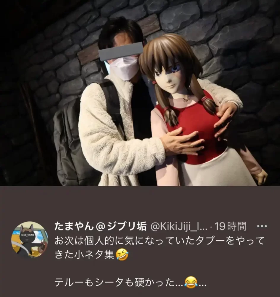 People Are Angry With Inappropriate Acts With Figures In Ghibli Park