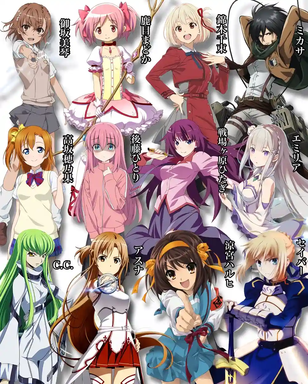 A chamada Lista das melhores waifus da indústria de anime recebe atualização