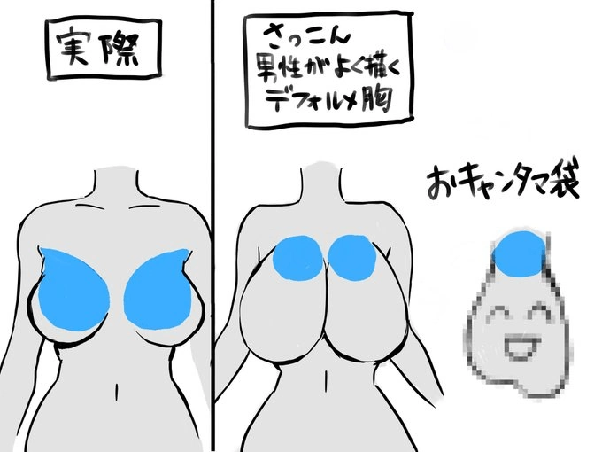 Would this be the correct way to draw big breasts?
