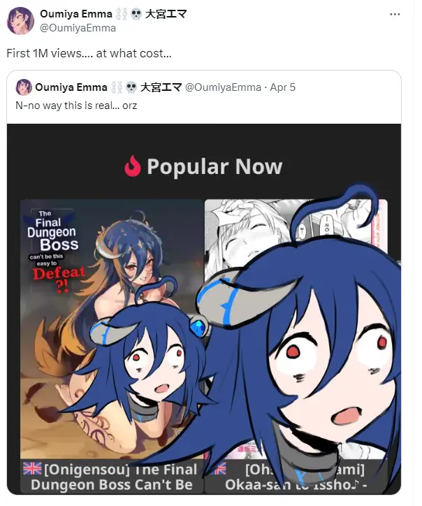 Vtuber Releases Hentai Doujin and Explodes in Popularity