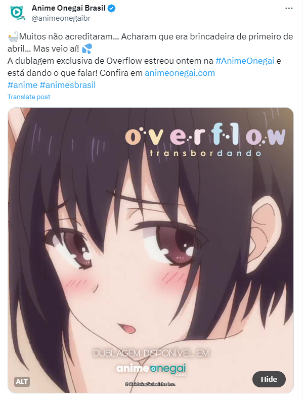 Anime Hentai Overflow ganha Dublagem oficial em Português