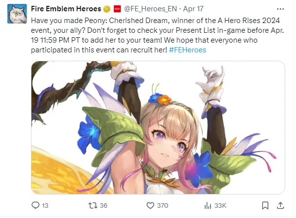 Twitter de Fire Emblem Heroes Censura as Garotas