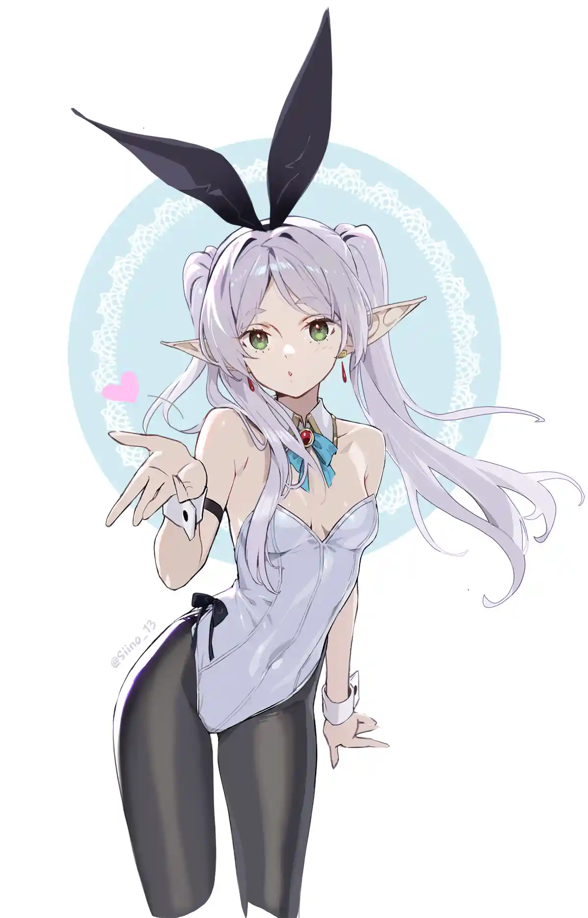 Fanart of Frieren as a bunny girl