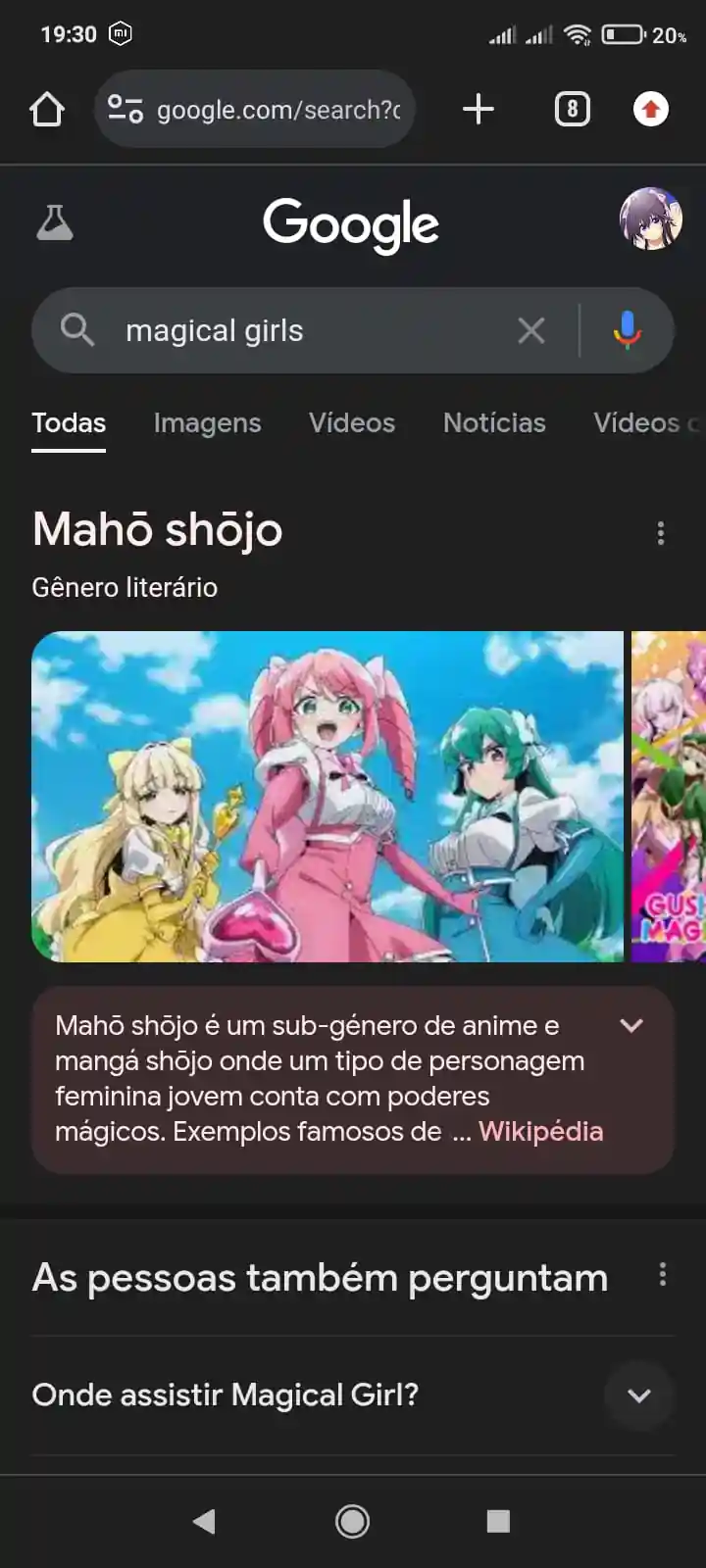 Pesquisar por Mahou Shoujo mostra Mahou Shoujo ni Akogarete no Google