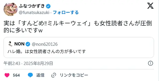 Autor de sundome milky way revela que mais mulheres leem o manga