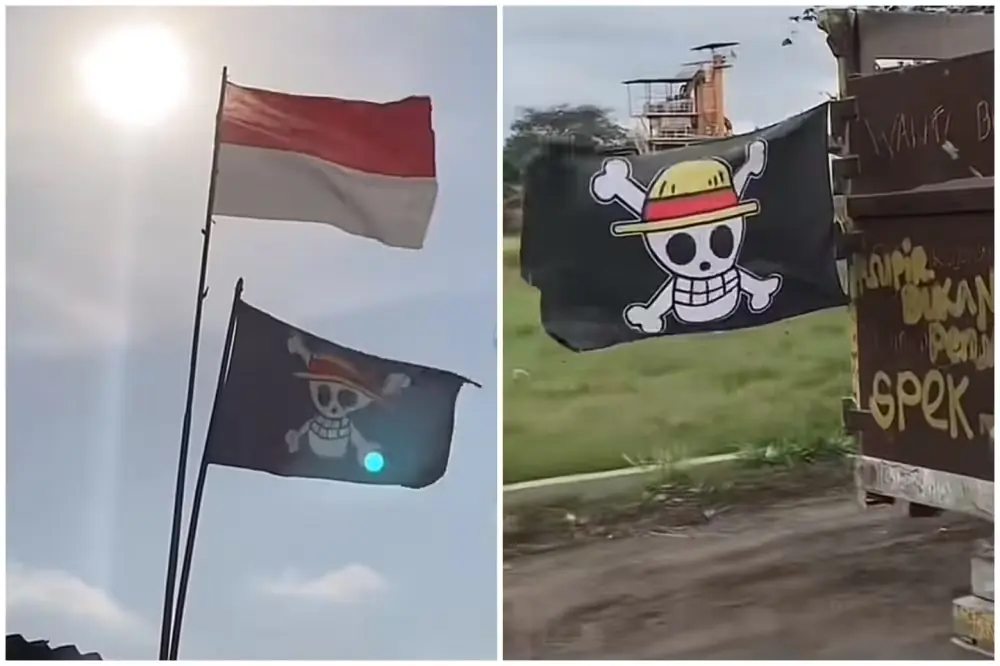 Indonésia usa bandeira de One Piece para protestar