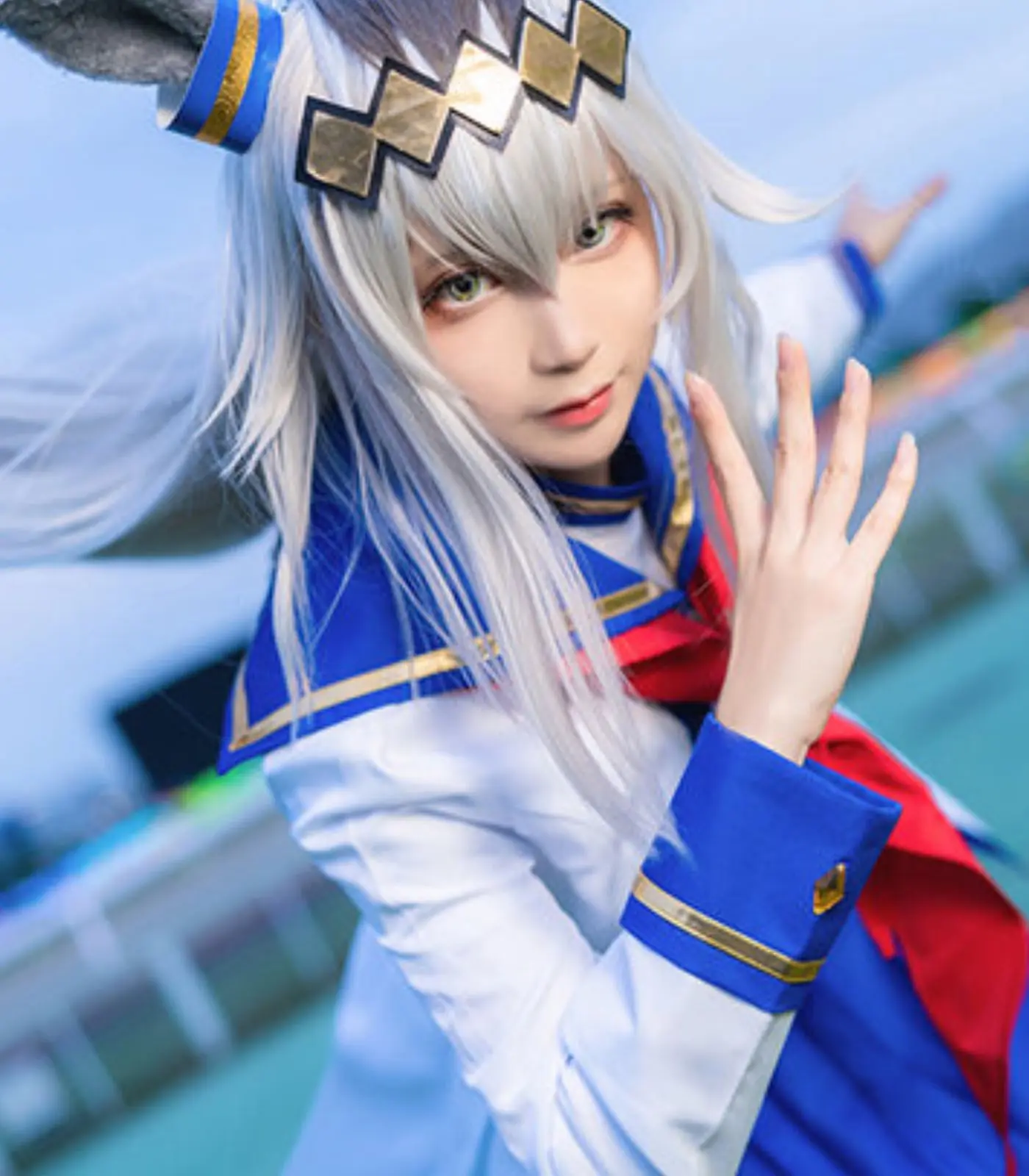 Cosplay de Uma Musume Cosplay de Uma Musume correndo