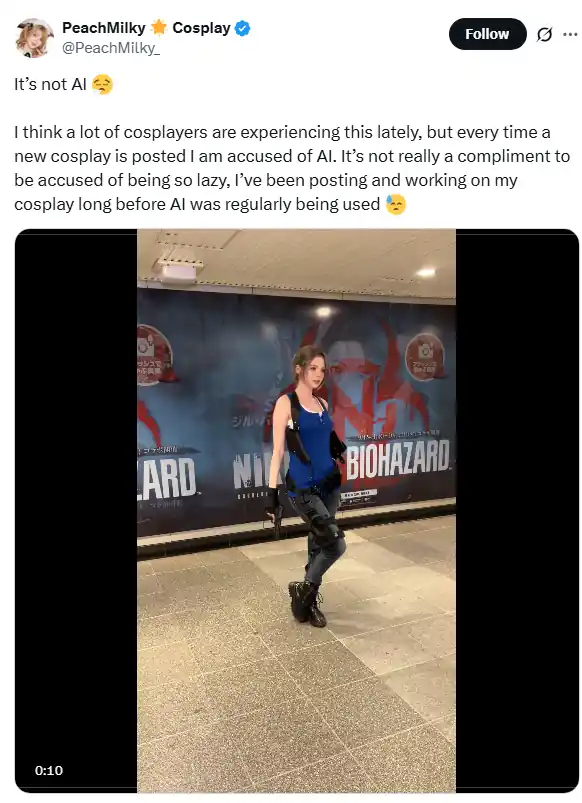 Cosplayer é Acusada de ser IA Cosplayer é Acusada de ser IA