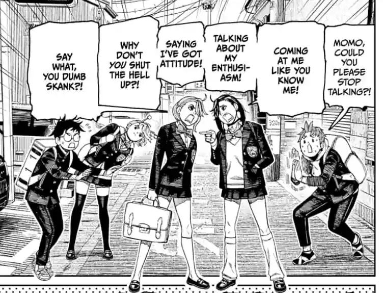 Dandadan cap 212 Momo perde as memorias 2