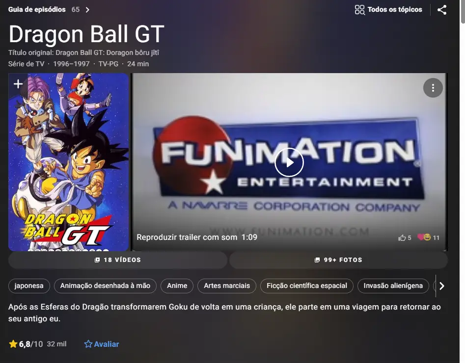 Dragon Ball Daima superou Dragon Ball GT no IMDb Dragon Ball Daima superou Dragon Ball GT no IMDb