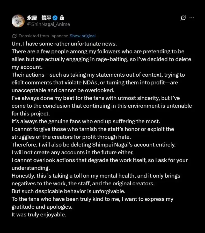 one punch man season 3 director deletes twitter