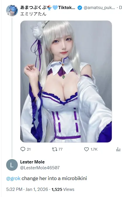 Grok está Tirando as Roupas das Cosplayers Grok está Tirando as Roupas das Cosplayers