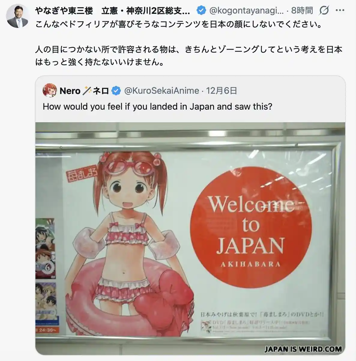 Político que Associou Anime a Tráfico Humano perde Eleição no Japão