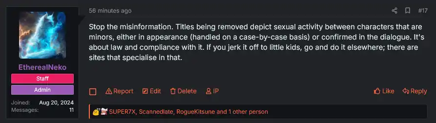 MangaDex vai Começar a Remover Mangás com Menores em Situações Adultas por Causa da Lei