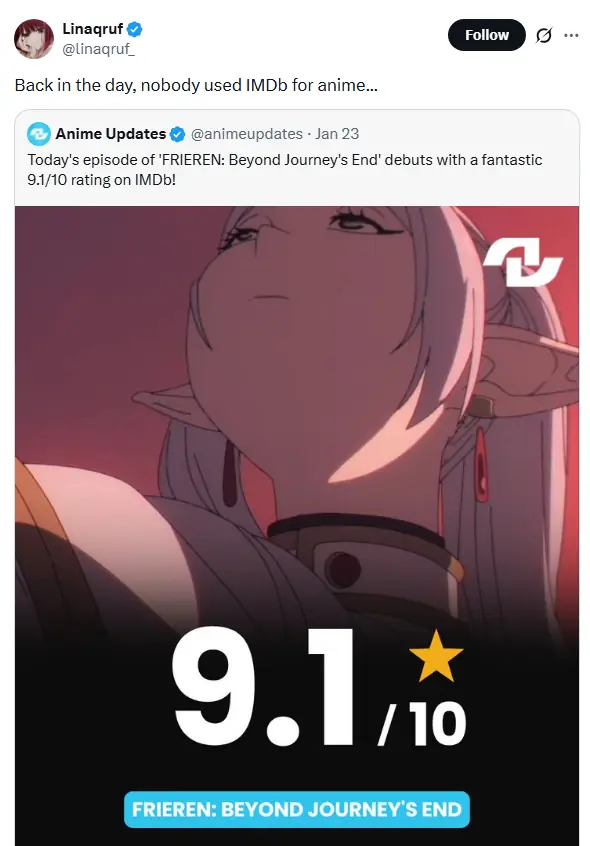 Porque Estão Usando IMDb para Animes