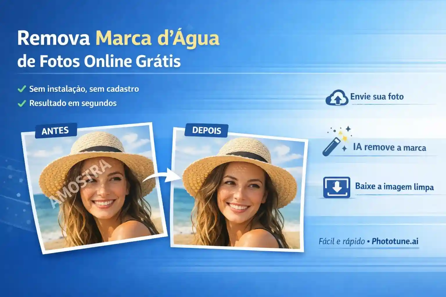 Como Remover Marca d’Água de Foto Online Grátis – Rápido e Fácil