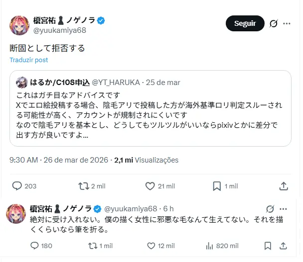 Autor de No Game No Life se RECUSA a Desenhar suas Garotas com Pelos Autor de No Game No Life se RECUSA a Desenhar suas Garotas com Pelos