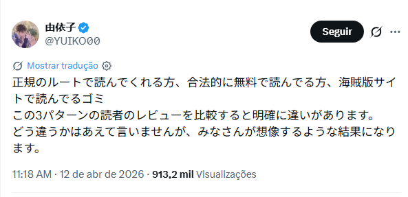 Mangakas: Quem lê Mangá de Graça acha que Tem o Controle da História