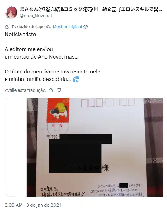Editora Entregou Autor Ecchi para sua Família 