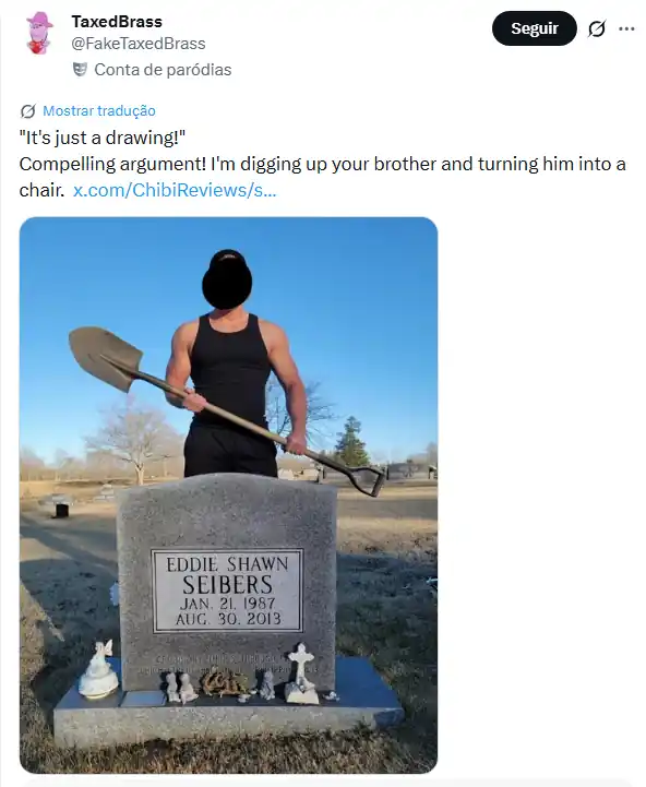 Ameaçaram Violar o Tumulo do Irmão do Youtuber Chibi Reviews por causa de ANIME