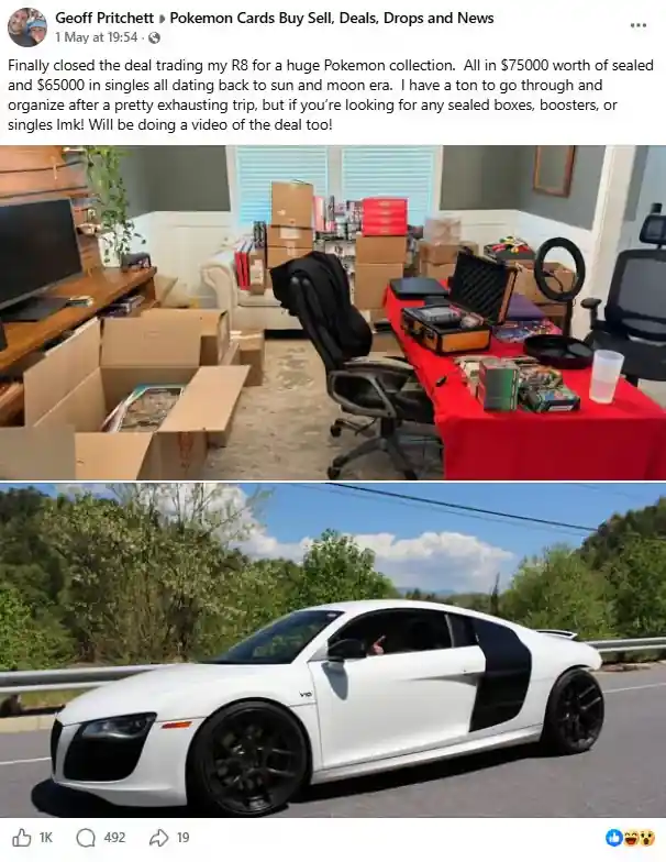 Man Trades His Audi R8 for Pokémon Cards