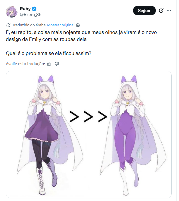Pedem Censura da Emilia em ReZero