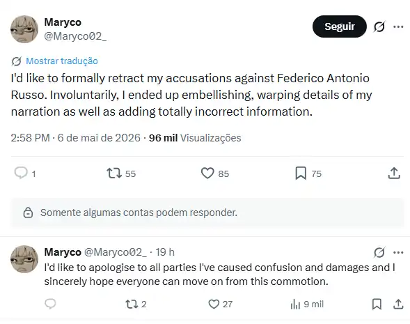 Garota Retira Acusações contra CEO da Buta Productions