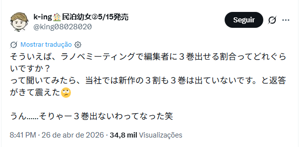 Editor Reveals That Not Even 30% of Light Novels Reach Volume 3