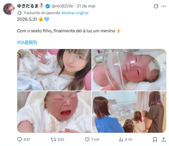 Cosplayer da a luz a seu Sexto Filho!