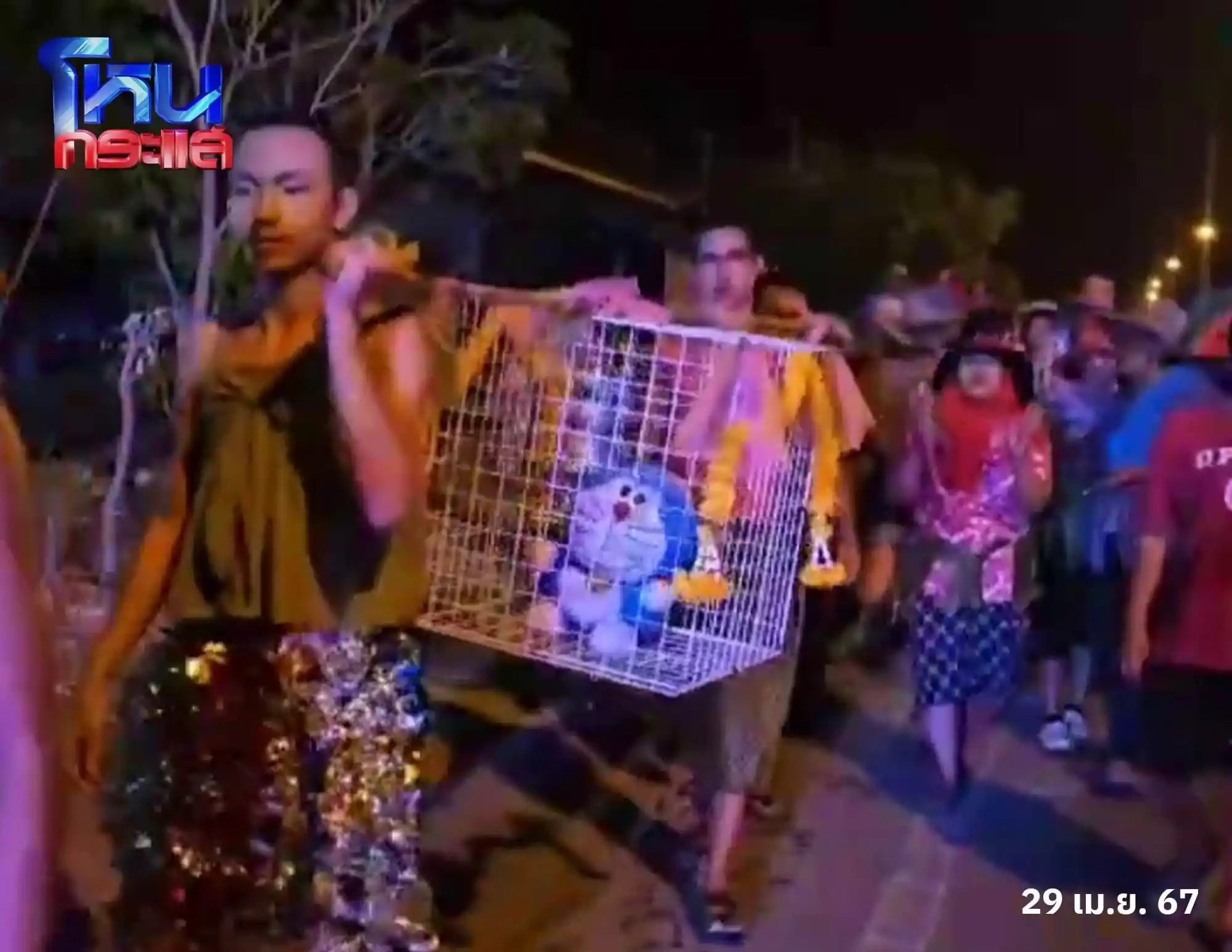 Village in Thailand uses Doraemon plush to ask for rain Village in Thailand uses Doraemon plush to ask for rain