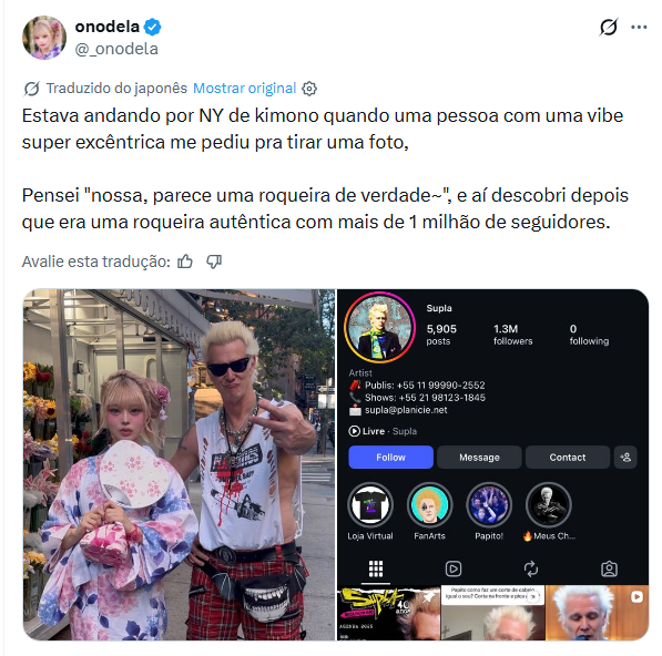 Japonesa tira foto com Supla sem saber quem Era Japonesa tira foto com Supla sem saber quem Era