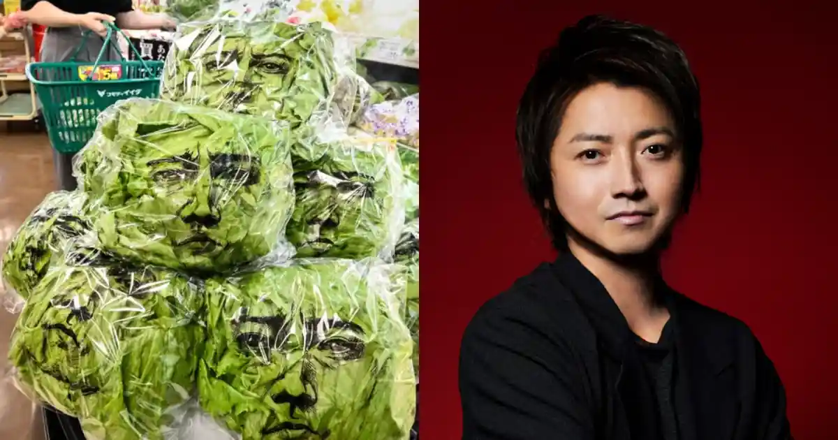 Alface com o Rosto de Tatsuya Fujiwara Esgota no Japão Alface com o Rosto de Tatsuya Fujiwara Esgota no Japão