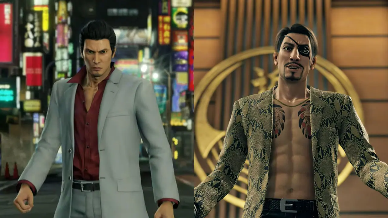 Kazuma Kiryu e Goro Majima em Yakuza Like a Dragon Kazuma Kiryu e Goro Majima em Yakuza Like a Dragon