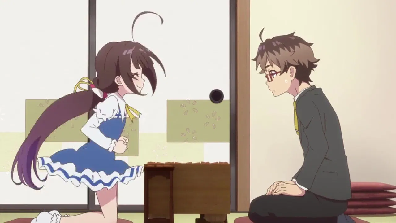 Cena do episódio 1 do anime Ryuuou no Oshigoto Ryuuou no Oshigoto ep 1
